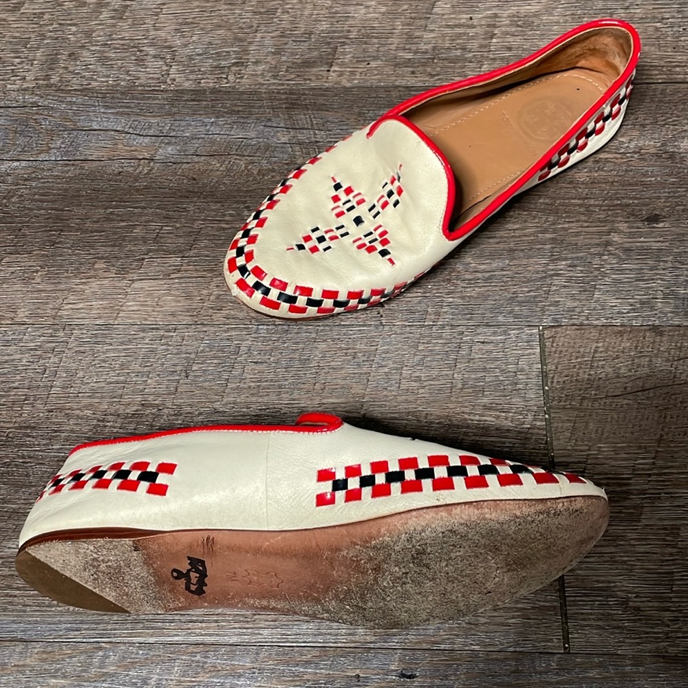 Tory Burch leather slide on shoes loafers